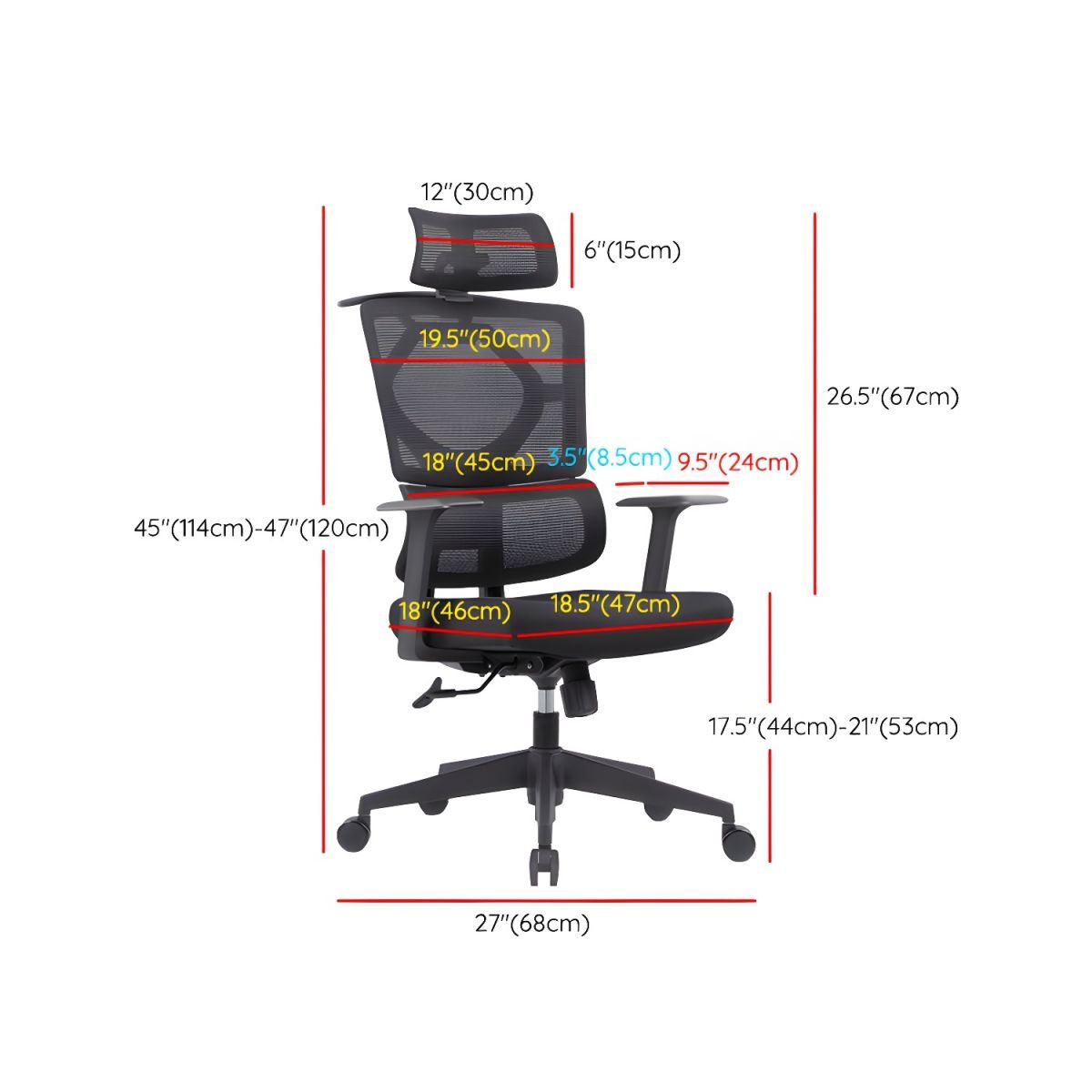 Advanced Ergonomic Mesh Office Chair with Dynamic Lumbar & 3D Headrest - Image 5