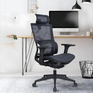 Ergonomic High-Back Mesh Office Chair with Headrest – Adjustable Support & Sleek Design