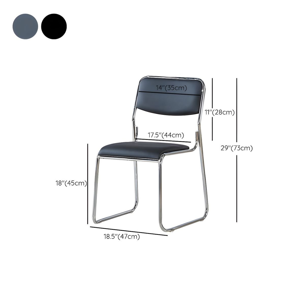 Stackable Chrome Guest Chairs - Image 5
