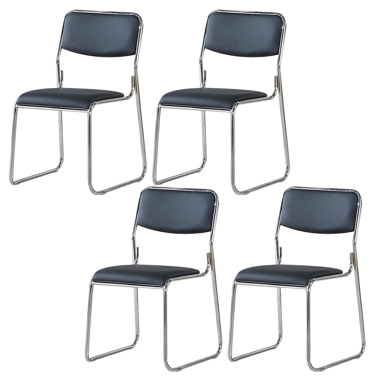 Stackable Chrome Guest Chairs - Image 2