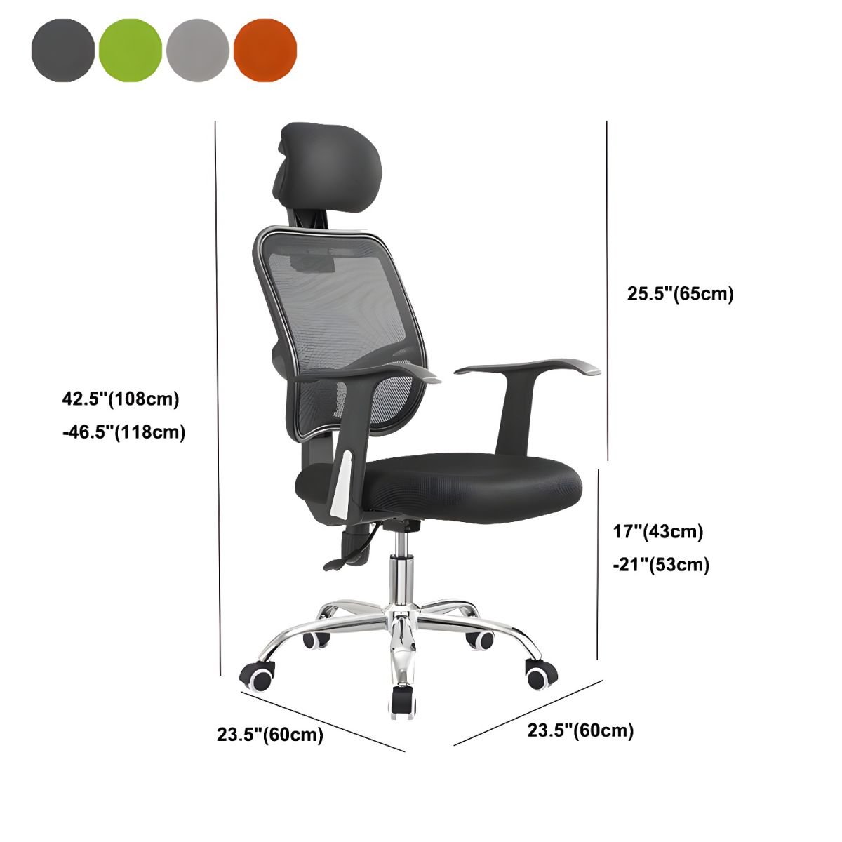 High-back orthopedic office chair - Image 4