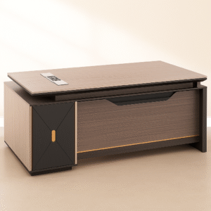 Modern Executive Office Desk – Sleek Design with Smart Detailing