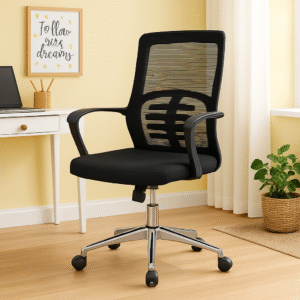 Ergonomic High Back Mesh Office Chair – Black
