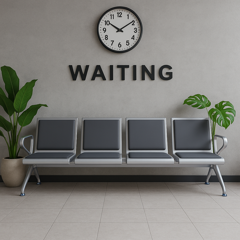 4-Seater Metal Waiting Bench - Image 3