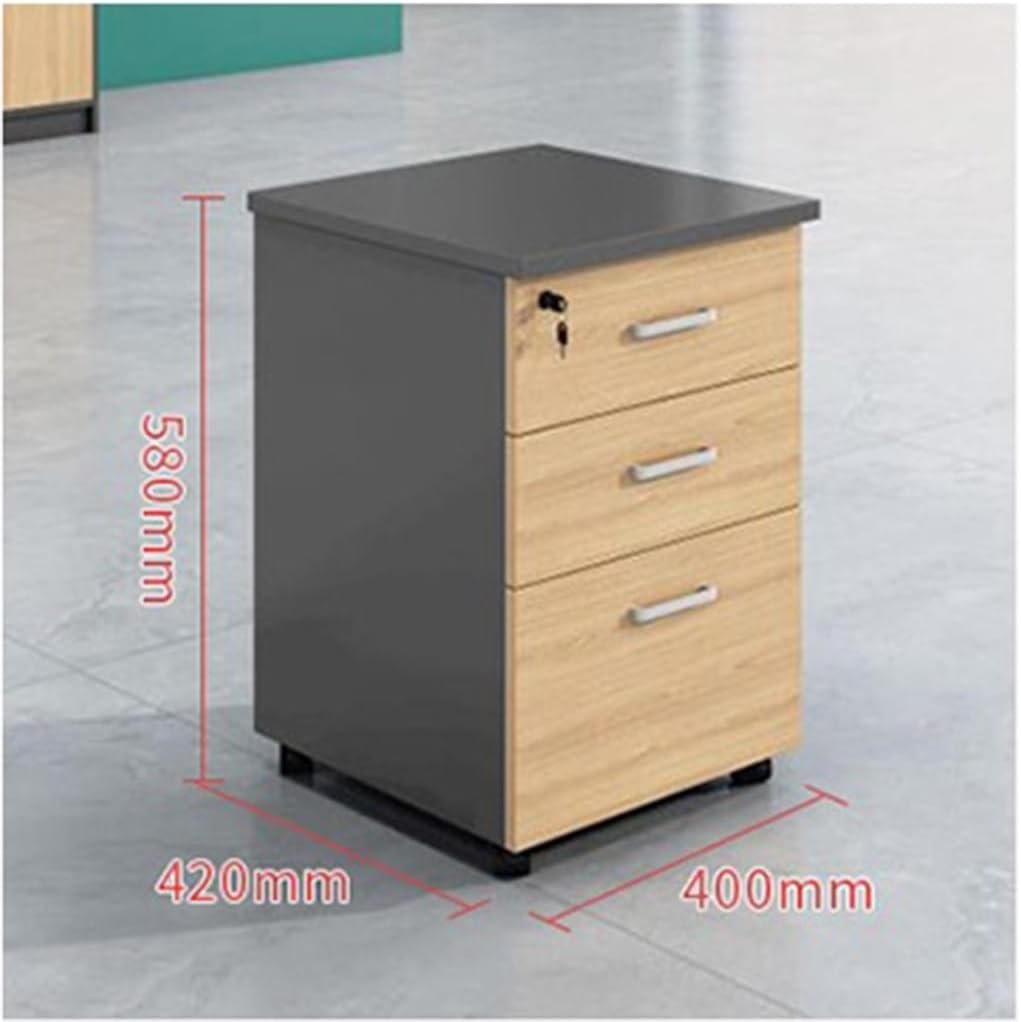1.2m Single Modular Office Workstation with Privacy Panel & 3-Drawer Storage – Wood & Grey Finish - Image 3