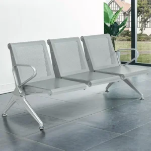 3-Seater Metal Waiting Bench – Sleek & Durable Design