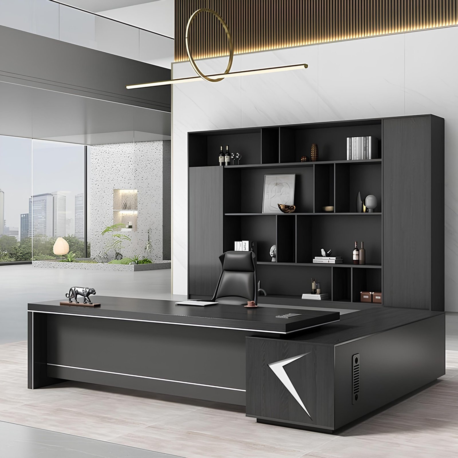 Modern L shaped Executive office Desk