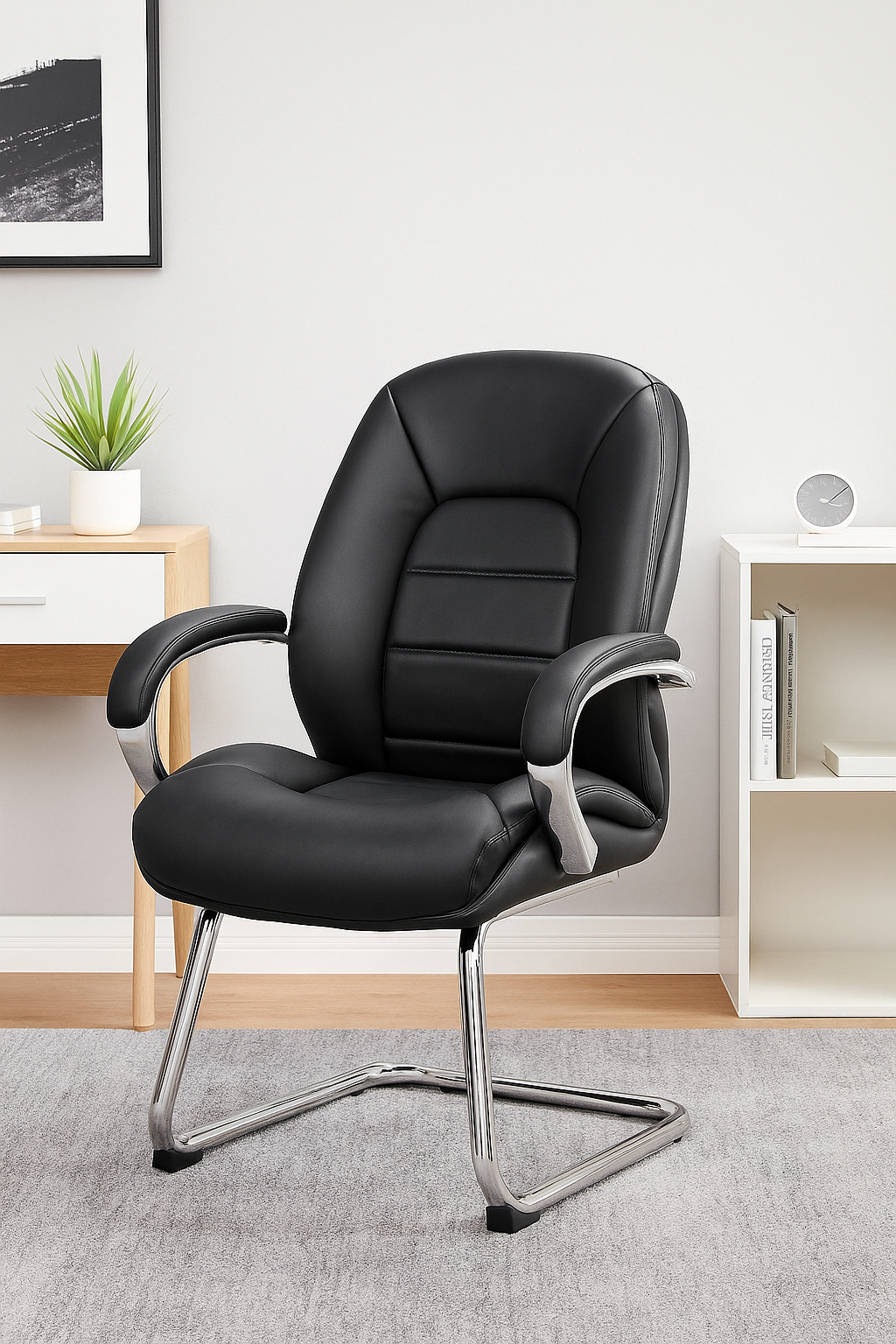 Niki Black Visitor Office Chair - Image 2
