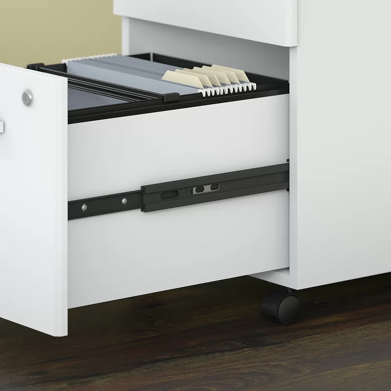 1.2m White Office Desk with Lockable Drawers – Sleek & Practical Design - Image 4