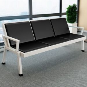 3 Link black Heavy Duty Waiting Bench