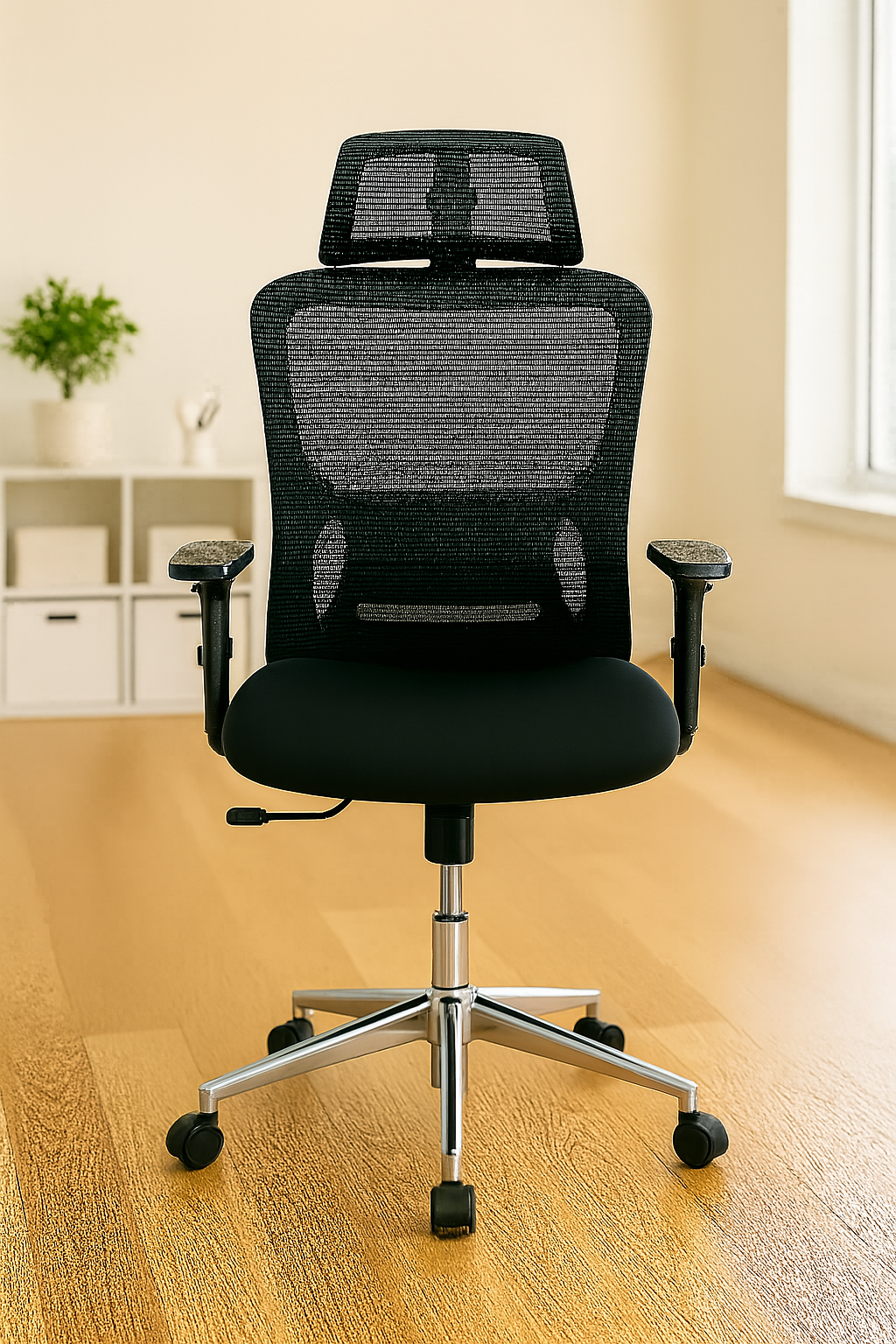 Modern Ergonomic Mesh Office Chair – Black