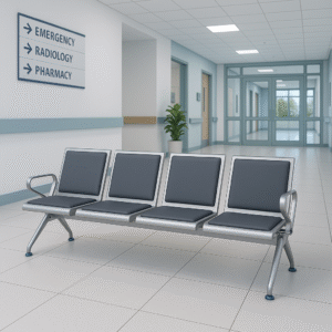4-Seater Metal Waiting Bench