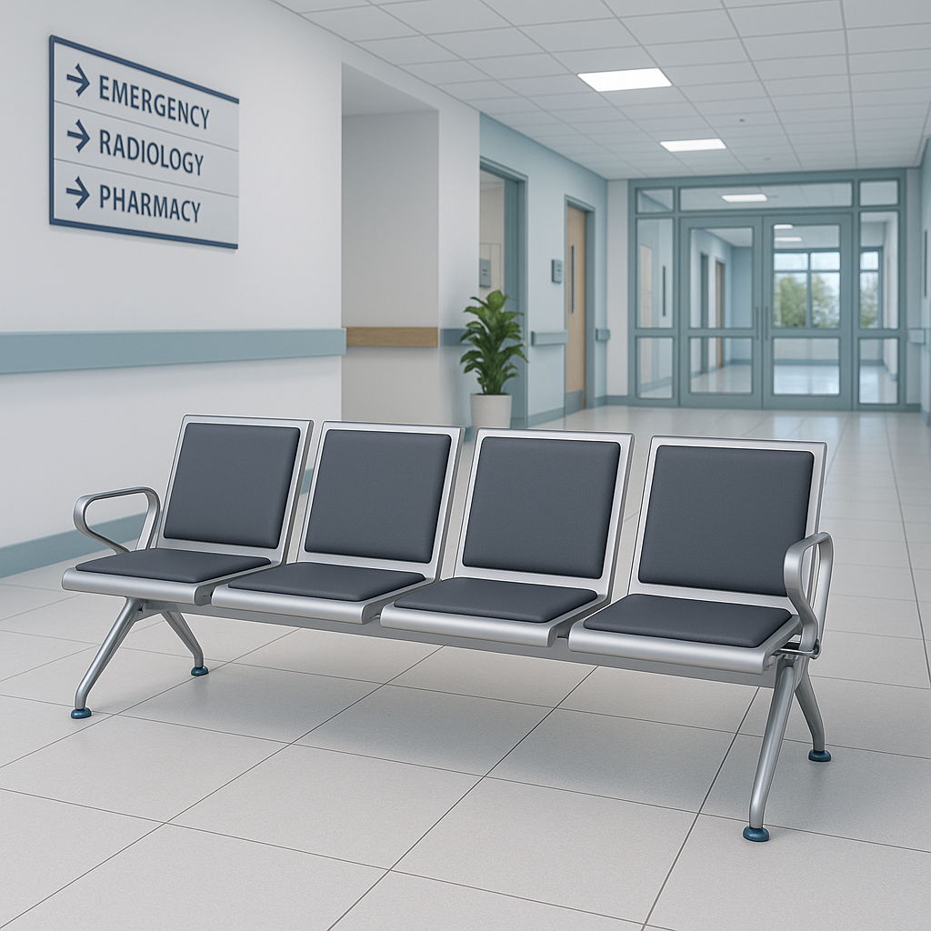 4-Seater Metal Waiting Bench