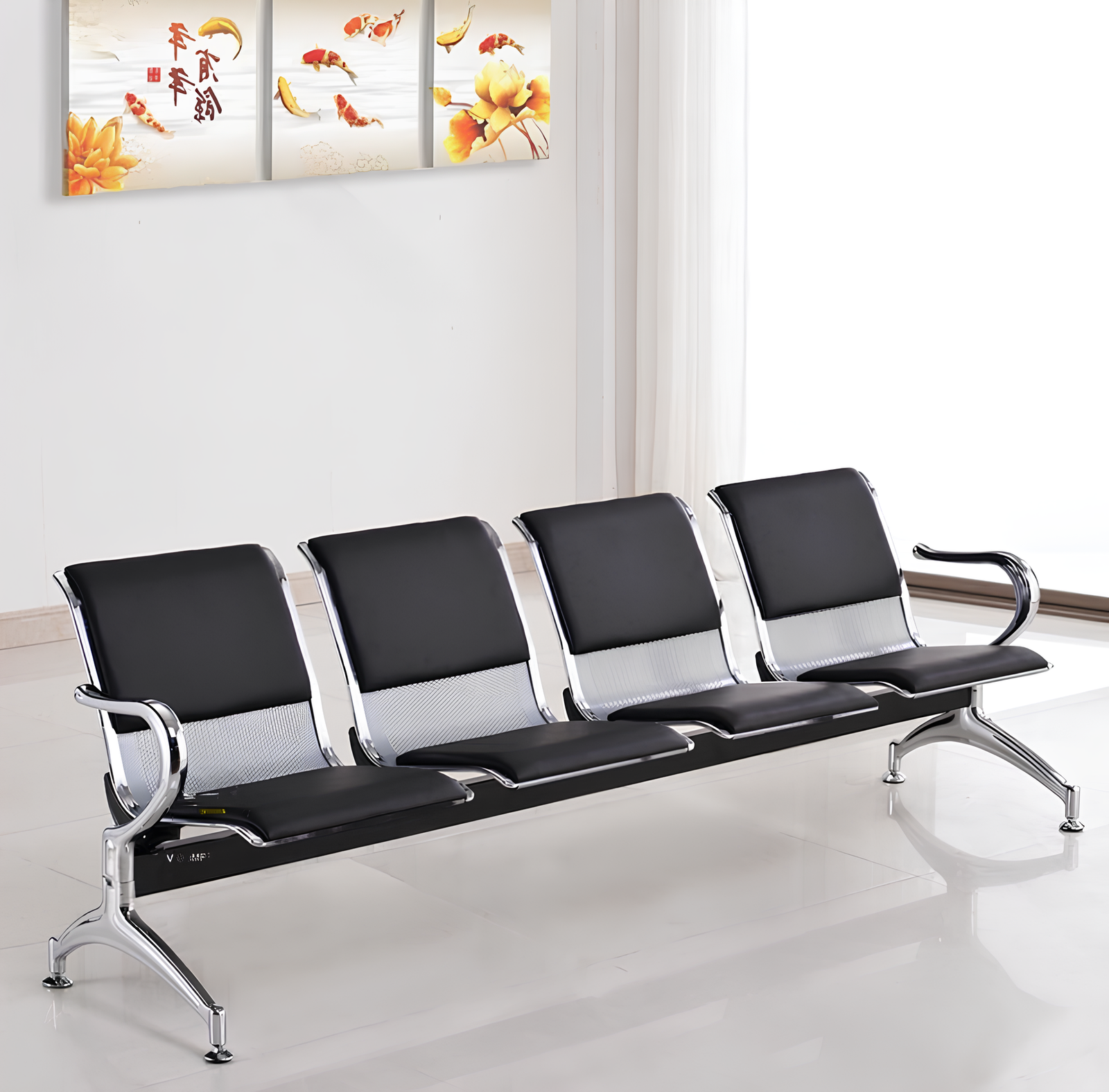 4-Link padded visitor bench