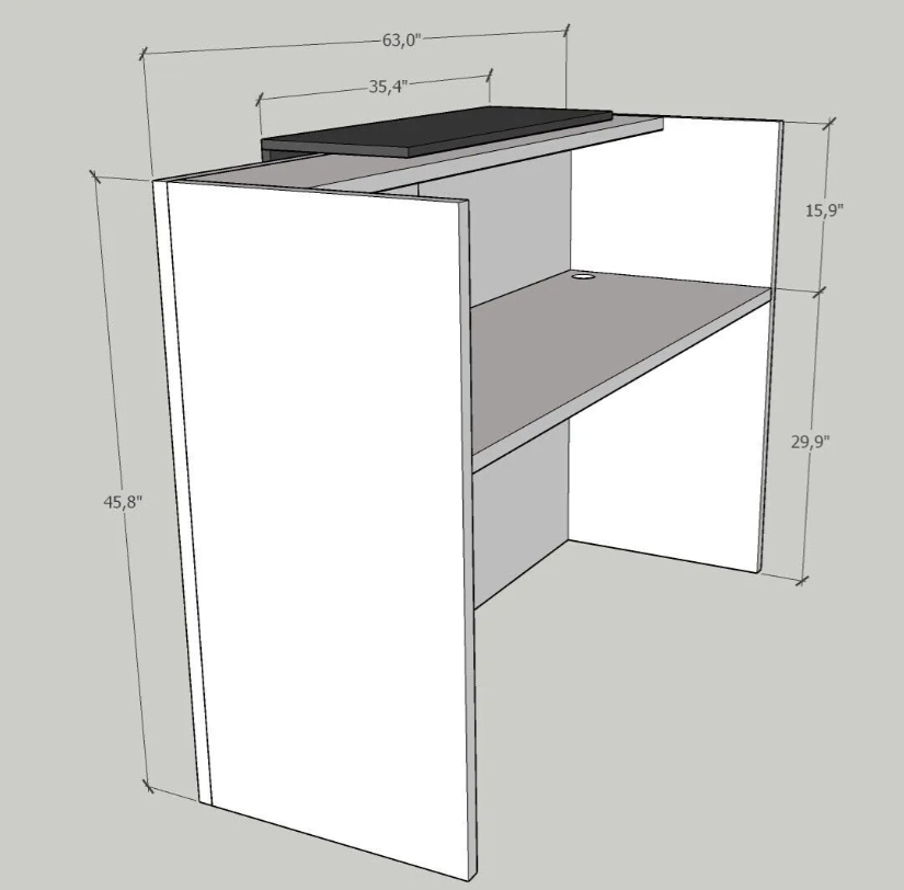 1800mm Reception Desk - Image 3