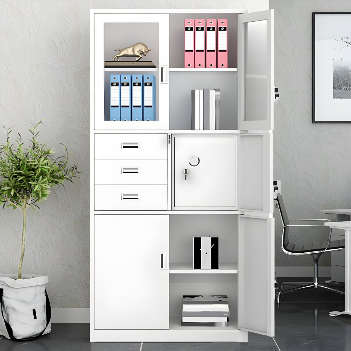 Office Filing Cabinet with Safe