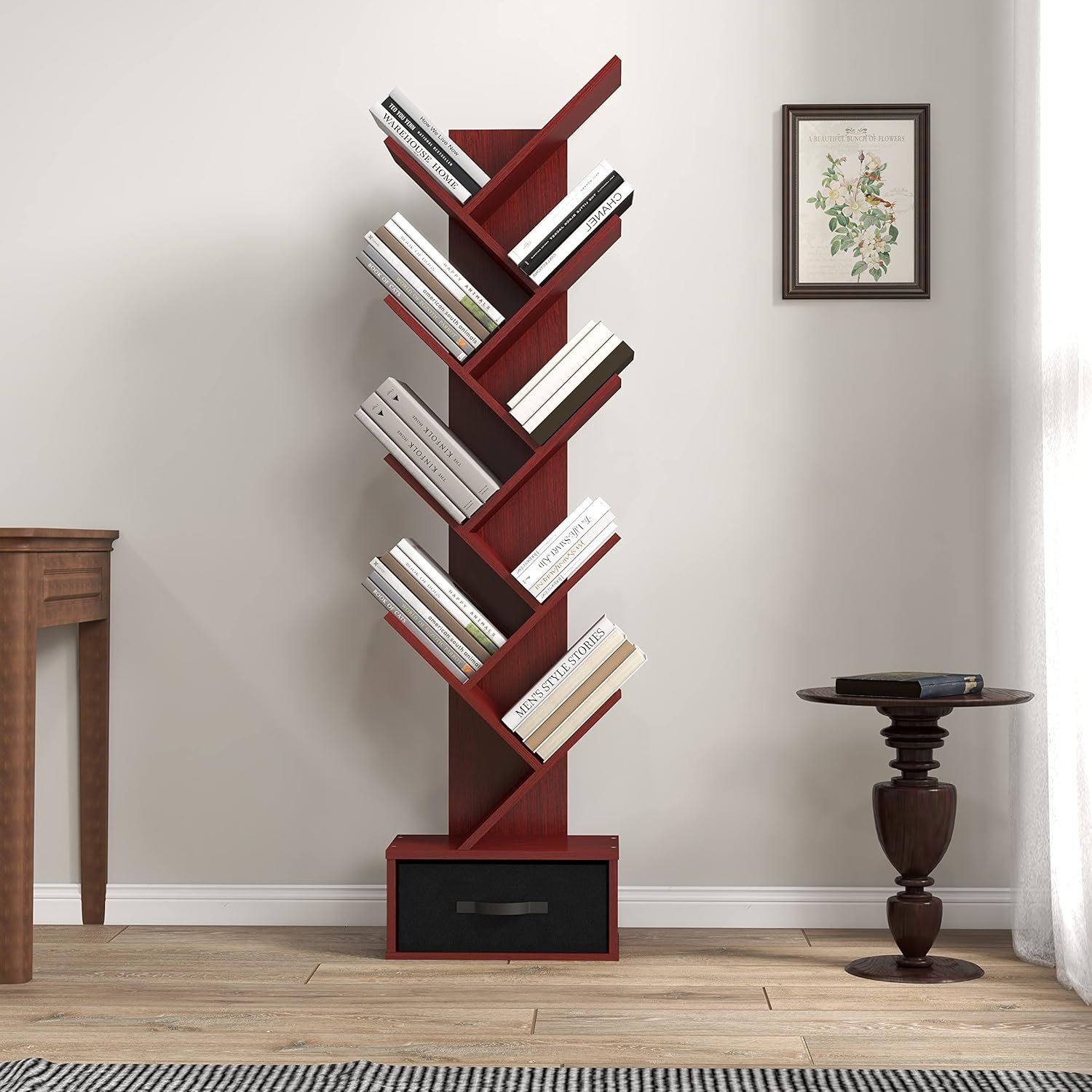 9 tier modern office bookshelf.