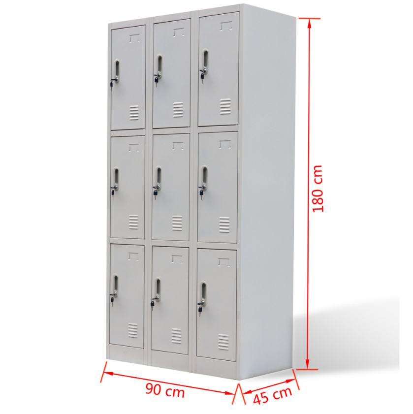 9-Locker office filing Cabinet - Image 3